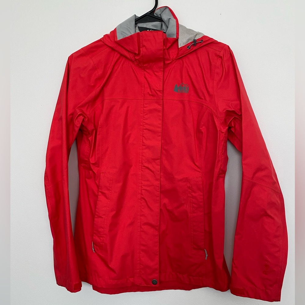 REI Coral pink rain jacket
